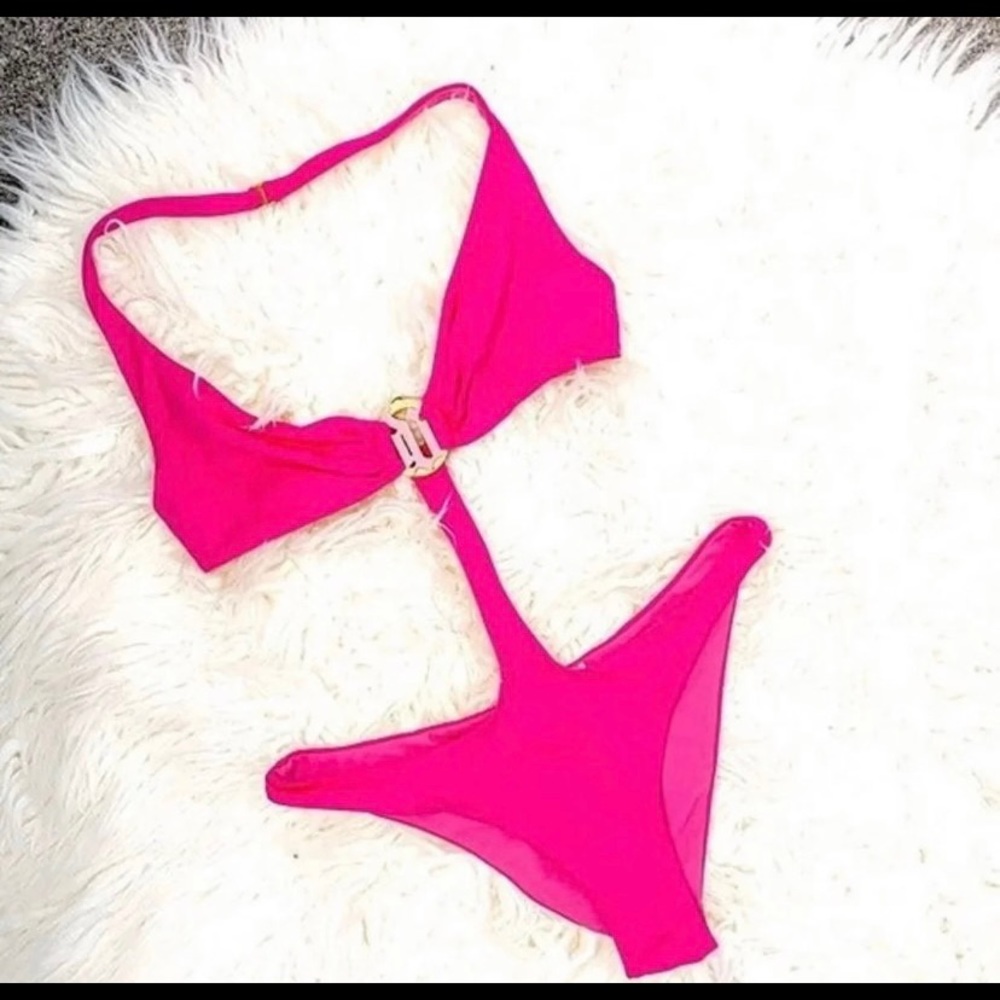 Vintage Versace cutout one piece bathing suit.